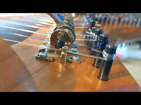 Building a harp part 10: installing and regulating the levers