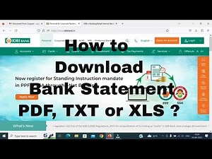 Download IDBI Bank Statement PDF, XLS, TXT ? IDBI bank Statement PDF | IDBI bank Statement Excel