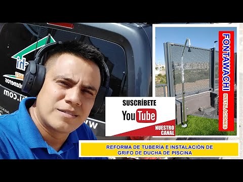Reforma de tubería y colocación de grifo de ducha de piscina
