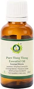 Ylang Ylang Essential Oil | Cananga Odorata | Ylang Ylang Oil | for Massage | for Diffuser | for Hair | 100% Pure Natural | Steam Distilled | Therapeutic Grade | 5ml | 0.169oz by R V Essential