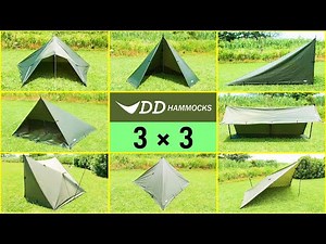 【DDタープ3x3の張り方】8パターン