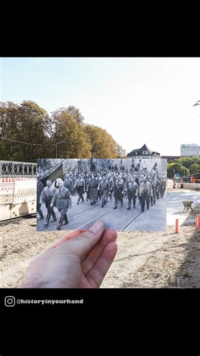 1.8K views · 40 reactions | Today is the 100th Anniversary of The Beer Hall Putsch, the failed attempt to overthrow the government by the little guy with the moustache and his gang of cronies, here's a Then & Now of a march by the same group in 1934 #beerhallputsch #munich | History In Your Hand | Facebook