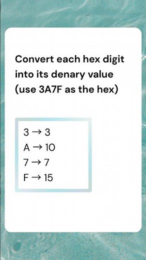 Hex to Denary (in a few simple steps)