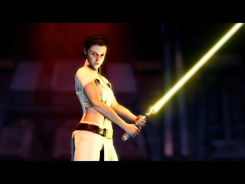 JEDI PRINCESS LEIA FIGHT SCENE (Star Wars: Force Unleashed 2 Endor DLC)
