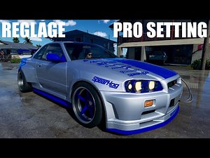 REGLAGE PRO NISSAN SKYLINE GT-R R34 HIGH OCTANE EDITION PRO SETTING THE CREW MOTORFEST TCM