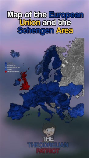 Map of the European Union and the Schengen Area #map #maps #mapping #europe #european #geography