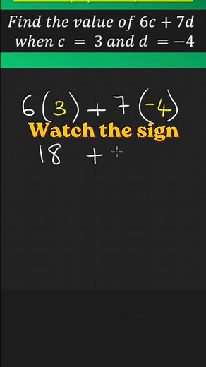 The Secret Behind Substituting Values Revealed #maths #mathstricks
