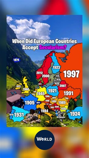 When Did European Countries Accept Secularism? #europe , #secularism , #history , #countryfacts