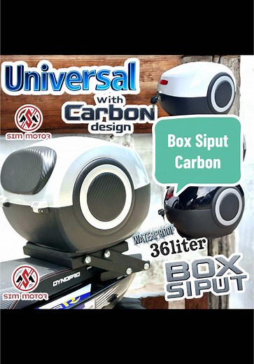 Top Box Alien Siput Motor 36L: Stylish Carbon Design
