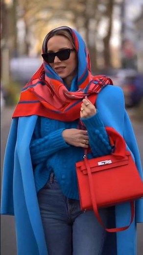 Babushka Chic: How to Wear a Headscarf with Style #fashiontrends #outfitideas #ootd #chicstyle