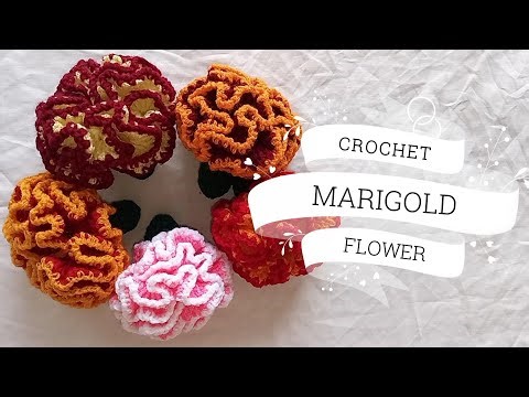 Crochet Marigold Flower 🌼 | Easy Step-by-Step Tutorial