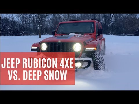 Jeep Wrangler Rubicon 4xe in the deep snow | compilation