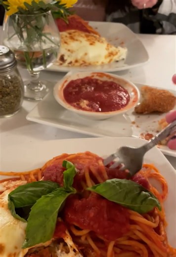 Evening dining experience with atmosphere and signature dishes at a Broadway restaurant