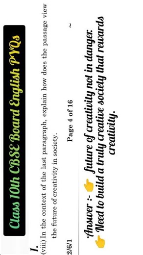 Class 10th Cbse board English Q.1 (viii)