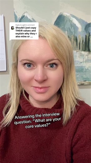 Replying to @agirl_ talking about your core values in a #jobinterview #careeradvice #careertiktok #interviewquestions #interviewtips #interviewprep #interviewtipsneeded #interviewanswer