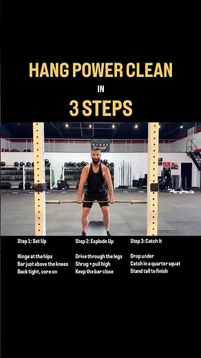 Master The HANG POWER CLEAN in 3 STEPS 🏋🏽