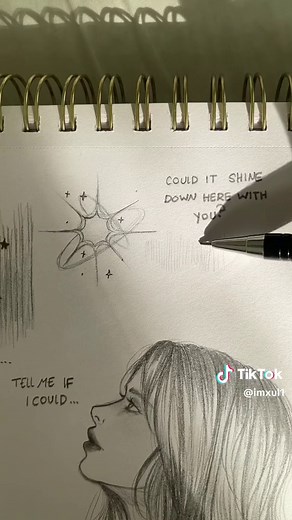 Could it shine down here with you? #art#artist#draw#drawing#drawings#moon#stars#doodle#doodles#moontellmeificould#sketchbook#sketch#explore#fyp#foryou#artistsoftiktok#foryoupage#fypシ