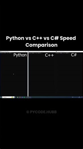 Trexion Research® • Internships • Jobs • DataScience • AI | Speed comparison between phyton vs C++ vs C# #java #python #javascripts #coding Follow for more... | Instagram