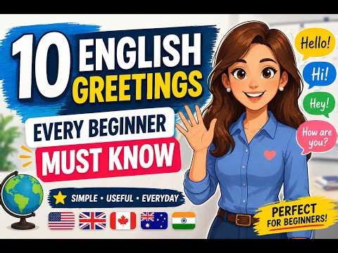 10 Ways to Say HELLO in English | English for Beginners A1