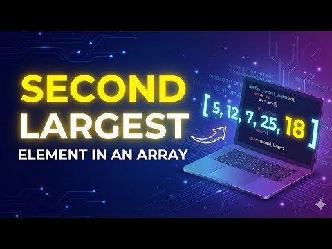 Second largest element in an Array || Python Placement Coding