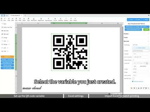 【MasoLabel printing software】 Guide on Using Excel for Batch QR Code Printing