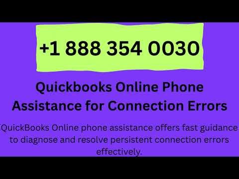 Quickbooks Online Phone Assistance for Connection Errors [QuickService!!]