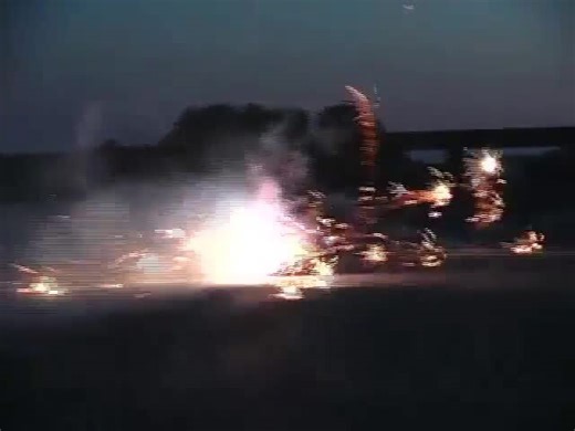 Motorcycle Rigged with Fireworks