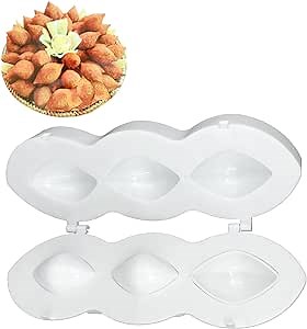 Meatball Mold Kibbeh Press Mold Maker Durable DIY Plastic Manual Meatloaf Maker Press Tool, Kitchen Cooking Tools for Making Fried Kibbeh (11.02 * 3.35 * 2.95inch)