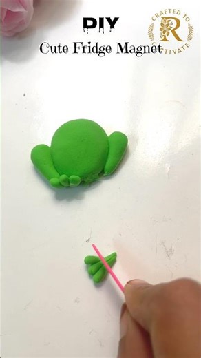 Easy &Cute Fridge Magnet #diy #viralshort #airdryclay 74/100days