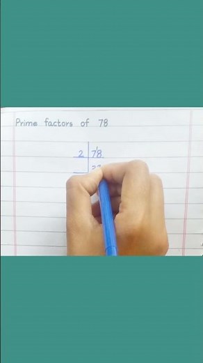 Prime Factors of 78 #shorts