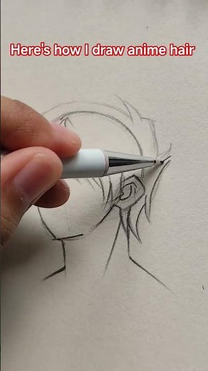 How to draw Anime Hair | Easy Step by Step Tutorial ✨ #animehairstyle