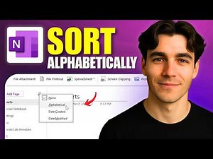 How to Sort Pages and Sections Alphabetically in OneNote (Tutorial 2026)