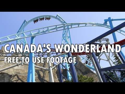 Canada's Wonderland Offride Footage (Free to Use!) - Alpenfury, Leviathan, Yukon Striker, Behemoth