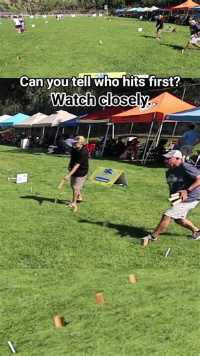 Kubb is a game of millimeters #kubb #yardgames #sports