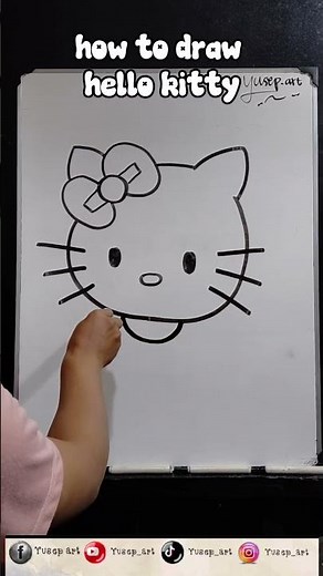 how to draw hello kitty