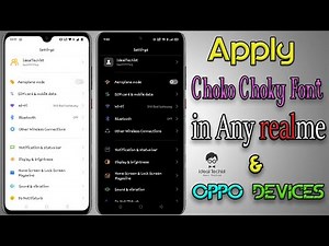 How To Apply Choco Cooky Font In Any Realme Devices | Realme Font Change Free | Ideal Techist