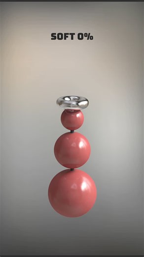 Houdiniverse on Instagram: "INSANE 0% vs 100% Soft Body Simulation in Cinema4d #blender3d #3dart #3danimation #satisfying #satisfyingvideo"