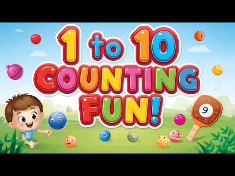 Learn 1 to 10 Counting with Bucket, Ball, Ludo & Paddle Pop | Fun Kids Learning Video