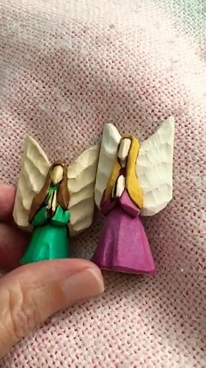 Hand Carved Angels #shorts
