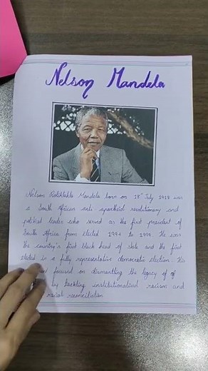 English portfolio||Nelson Mandela||class 10||