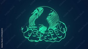 save earth from climate change and global warming animation