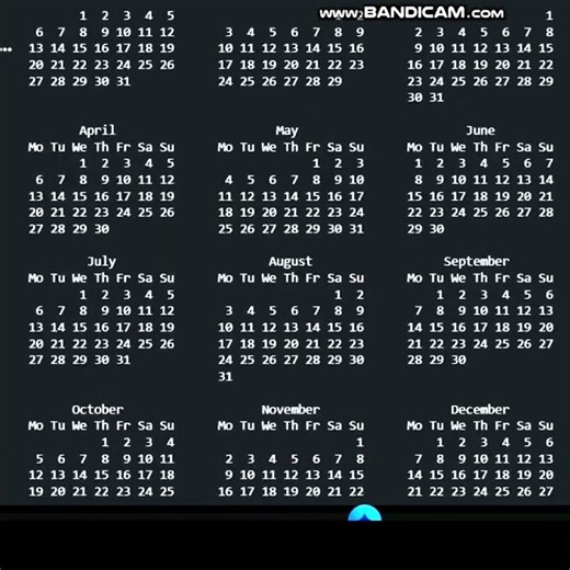 Python Calendar 2030 #calendar #youtubeshorts #coding #python