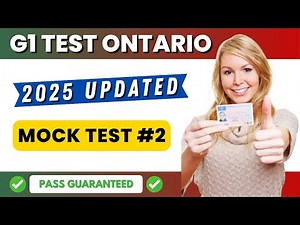 🛑 Ontario G1 Practice Test 2025 | Mock Test 2 | ✅ 40 Official Road Signs & Driving Rules Questions