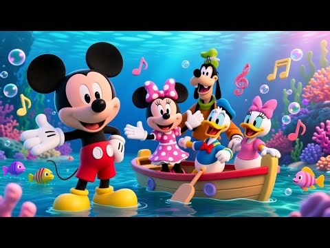 🎨🚂 Mickey’s Colorful Toy Boat Underwater Journey 🚂🎨Kids Entertainment at Home or School 🎶