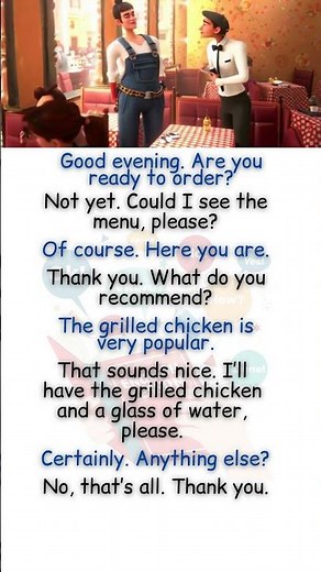 Easy English Dialogue: At the Restaurant / Daily English #english