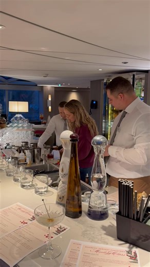Before dinner, the ship hosted a Christmas cocktail class that was as fun (and delicious) as it sounds… | Jason Laipply