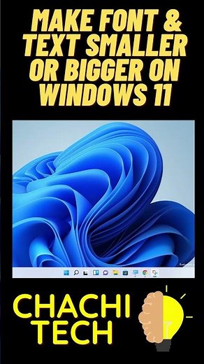 How to make TEXT FONT Smaller or Bigger on Windows #Shorts
