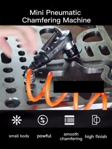 Mini Air Chamfer Tool for Chamfering and Round Corner on Metal, Arc Corner 45 Degree Pneumatic Beveling Trimming Deburring