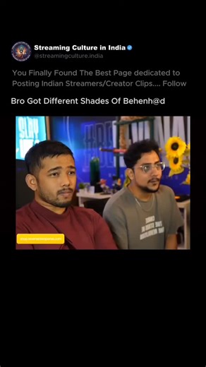 Streaming Culture In India on Instagram: "Scout’s Funny On-Stream Confrontation With Friend Amuses Viewers A light-hearted moment from a livestream featuring Scout caught viewers’ attention when a discussion about esports teams turned unexpectedly comedic. As Scout spoke seriously, his friend repeatedly added the same slang word at the end of almost every sentence, disrupting the flow of the conversation. Noticing the pattern, Scout humorously confronted his friend on stream, calling out the rep