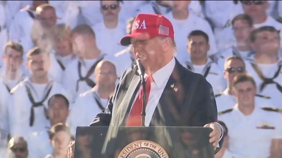 'We stopped fighting to win': Draft dodger Trump insults the military, says it's too 'politically correct' in remarks to Navy sailors